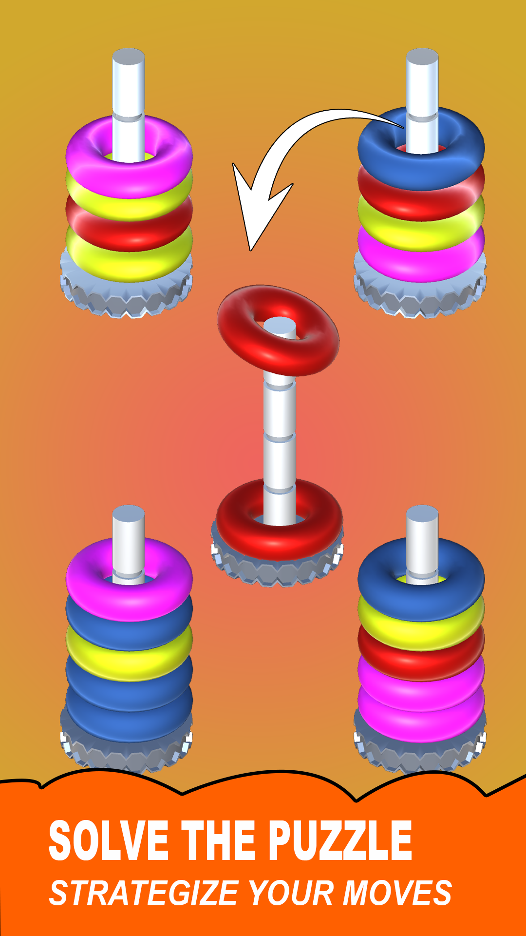 Matching Stack Game Hoop Stack Color Matching Puzzle 3D Ring Sorting Game 2025 - App on the ...
