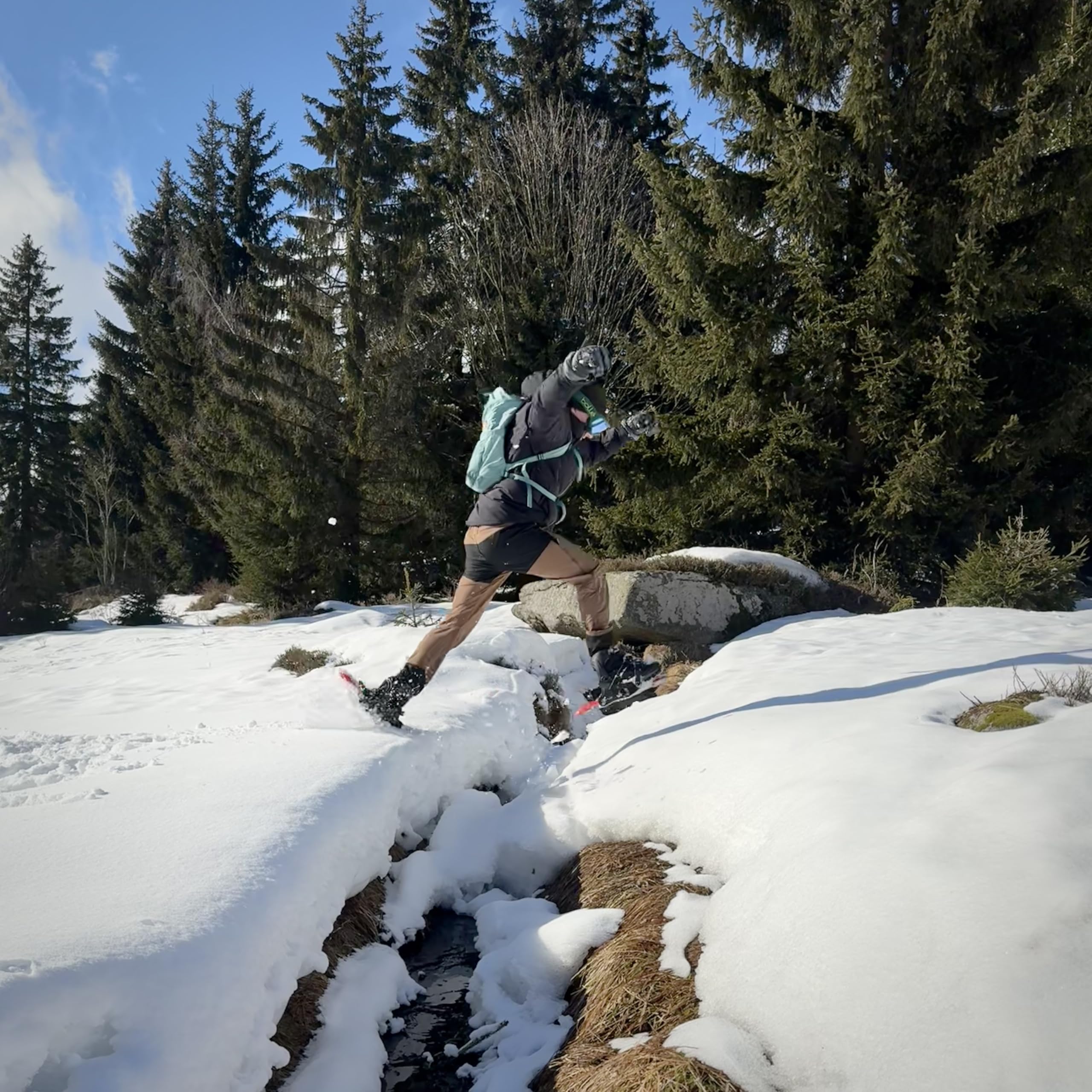 Raquettes à neige légères 2 en 1 - Pour homme et femme - Pointure 36-48 - Convient pour le ski, le traçage, l'escalade pour l'hiver sur glace et neige