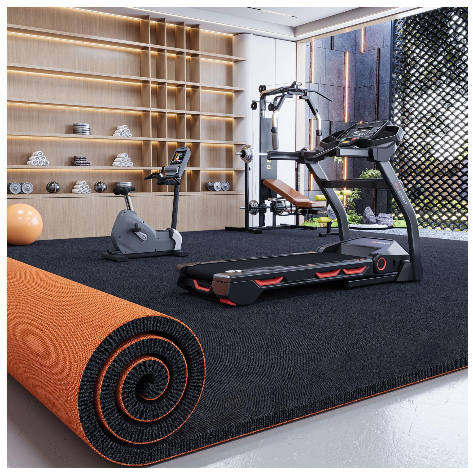 Tapis insonorisant et antidérapant et antibruit pour salle de sport, cinéma maison, salle de piano, chambre à coucher et salon (couleur 3, 120 x 1000 cm)