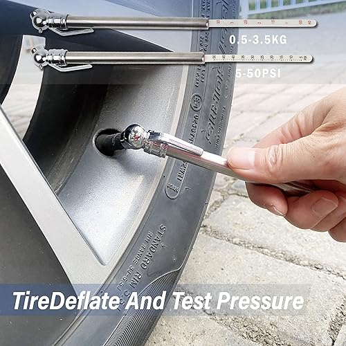 Miniatura 6 de MELPRISU Kit de compresor de aire de 20 piezas, manguera de aire de retroceso de poliuretano de 14 pulgadas x 25 pies, pistola de soplado,