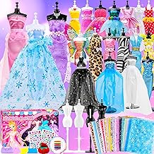 MGparty 800+ Pcs Fashion Designer Kit for Girls with 4 Mannequins Sewing Kit DIY Arts and Crafts for Kid Girls Birthday Gifts Valentine's Day Gifts for Teen Age 6 7 8 9 10 11 12+ - Buy now