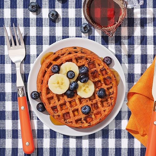 Miniatura 5 de Banza Waffles sin gluten, gofres de arándanos 0.35 oz de proteína  Bajo en carbohidratos  Alto en fibra  Alto en proteínas  Waffles a base de
