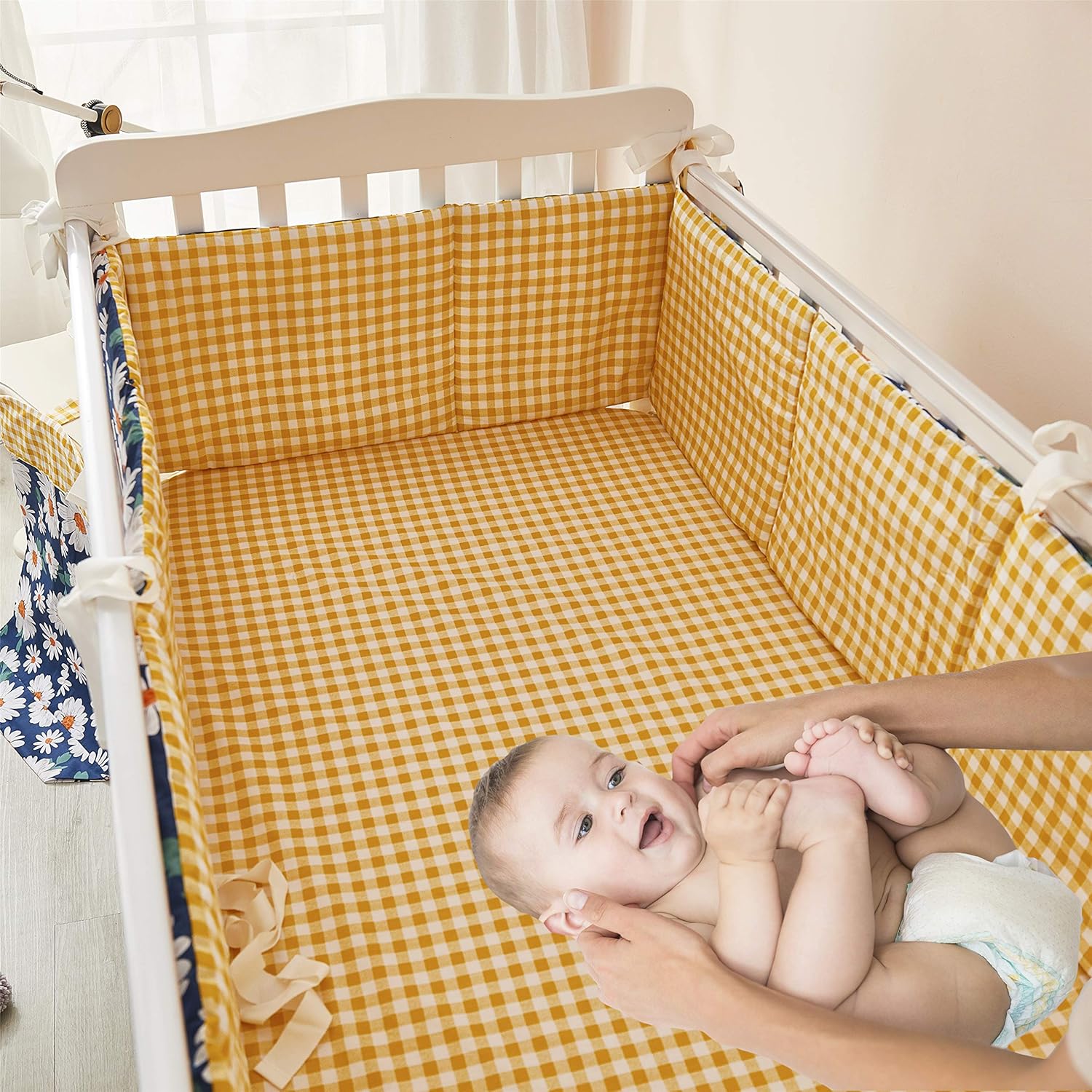 daisy crib bedding