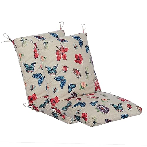 Set of 2 Outdoor Dining Chair Cushions, Patio Seating Cushions,