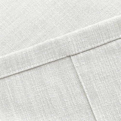 Miniatura 94 de Frelement Cortinas plisadas de lino de algodón extra anchas para oscurecer la habitación, 120 pulgadas de ancho x 96 pulgadas de largo, cortinas