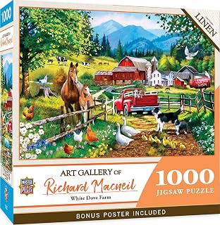 MasterPieces 1000 Piece Jigsaw Puzzle for Adults, Family, Or Youth - White Dove Farm - 19.25"x26.75"