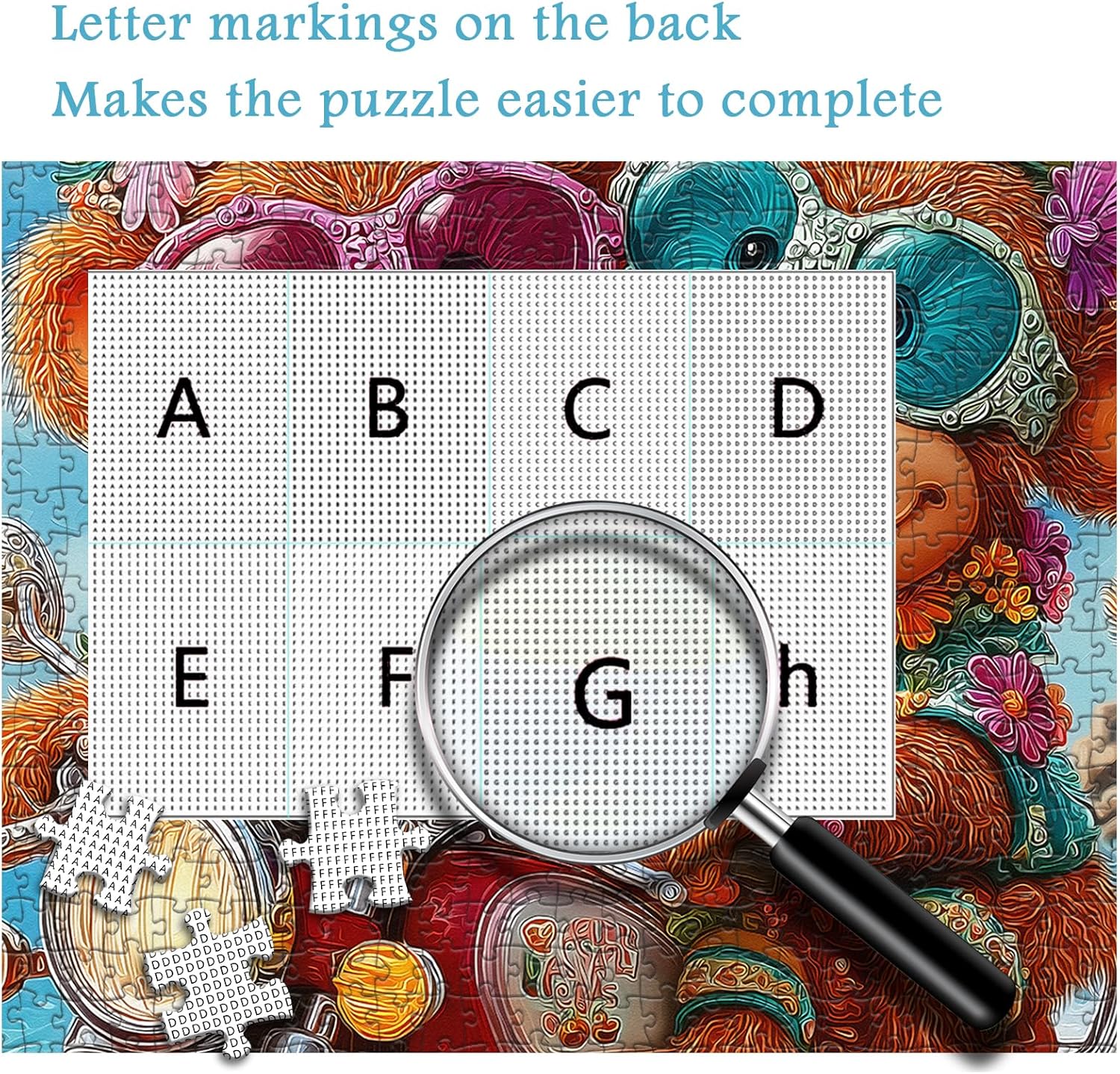 PICKFORU Cute Monkey Jigsaw Puzzles 1000 Pieces, Summer Seaside Motorcycle Puzzles for Adults, Funny Beach Bikers Puzzle