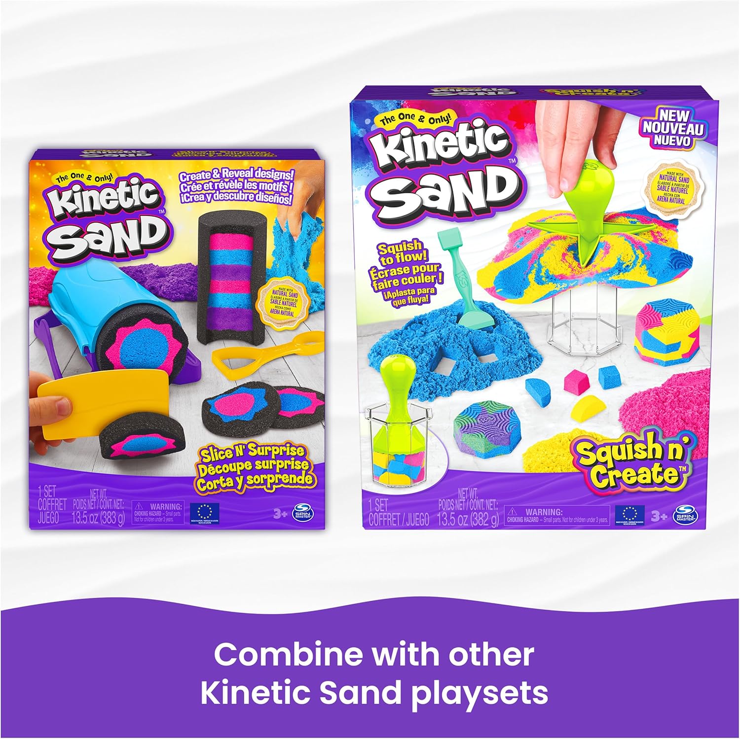 Kinetic Sand, Castle Containers 10-Color Pack of Play Sand for Party Favors, Goodie Bags, Sensory Toys for Kids Ages 3 and up