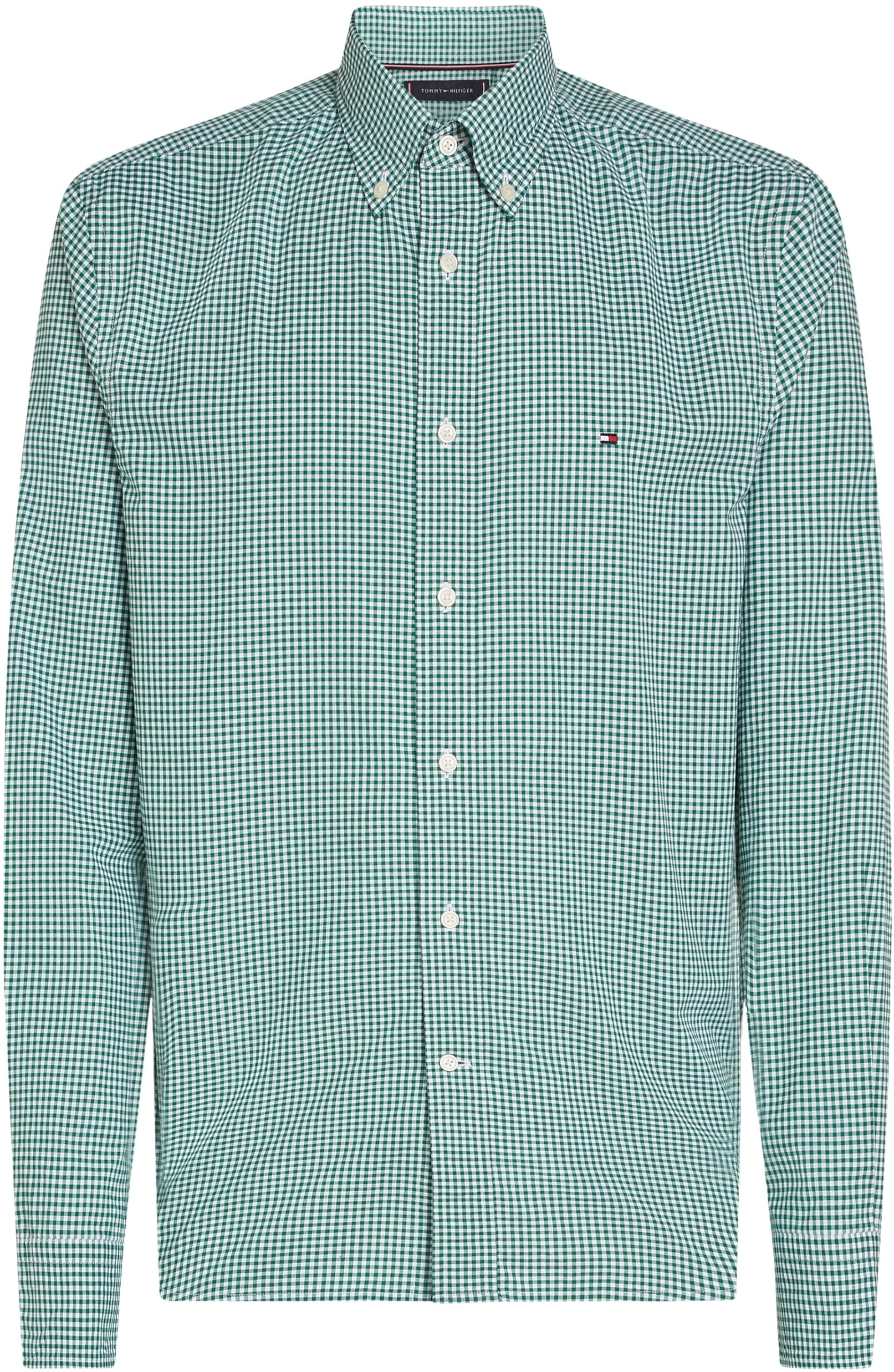 Tommy Hilfiger Camisa Hombre Flex Poplin Gingham Regular Fit