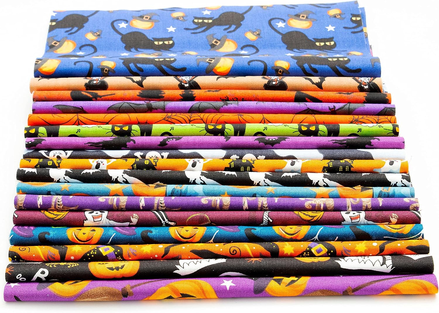 102 Pieces Halloween 2 Pre Cut Charm Pack 5 inch Squares Quilt 100% Cotton Quilt Fabric, 5 Inches image 4