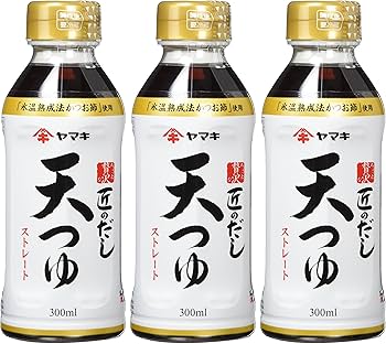 Amazon.co.jp: ヤマキ ちょっと贅沢な匠のだし天つゆ 300ml×3個 : 食品