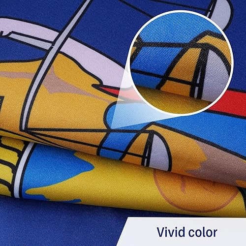 Miniatura 4 de AMZFLAG Bandera del estado de Nueva York de 3 x 5 pies para exteriores, fabricada en Estados Unidos, doble cara resistente de 3 capas, bandera del