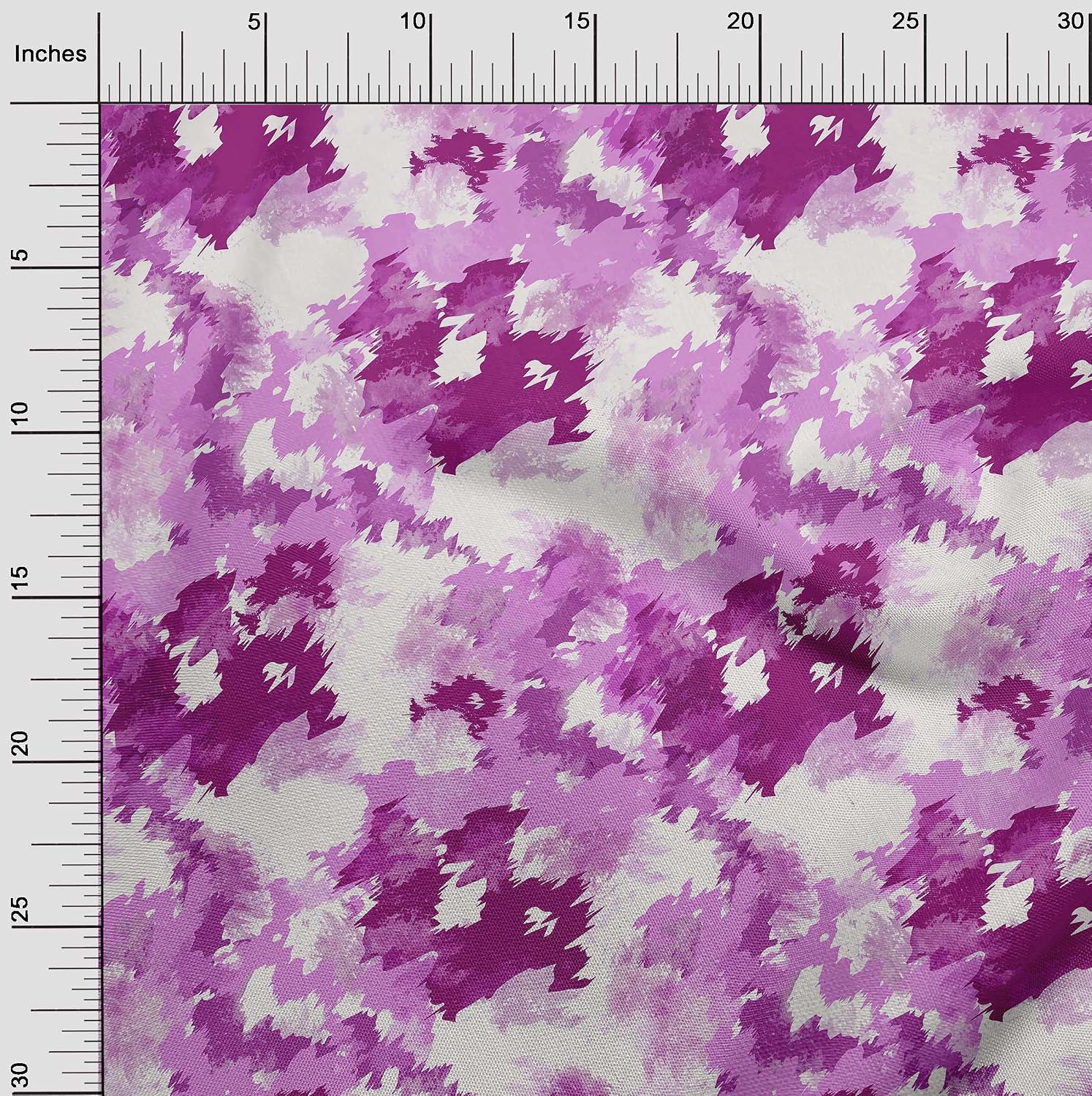 oneOone Cotton Flex Magenta Fabric Tie Dye Fabric for Sewing Printed Craft Fabric by The Yard 40 Inch Wide