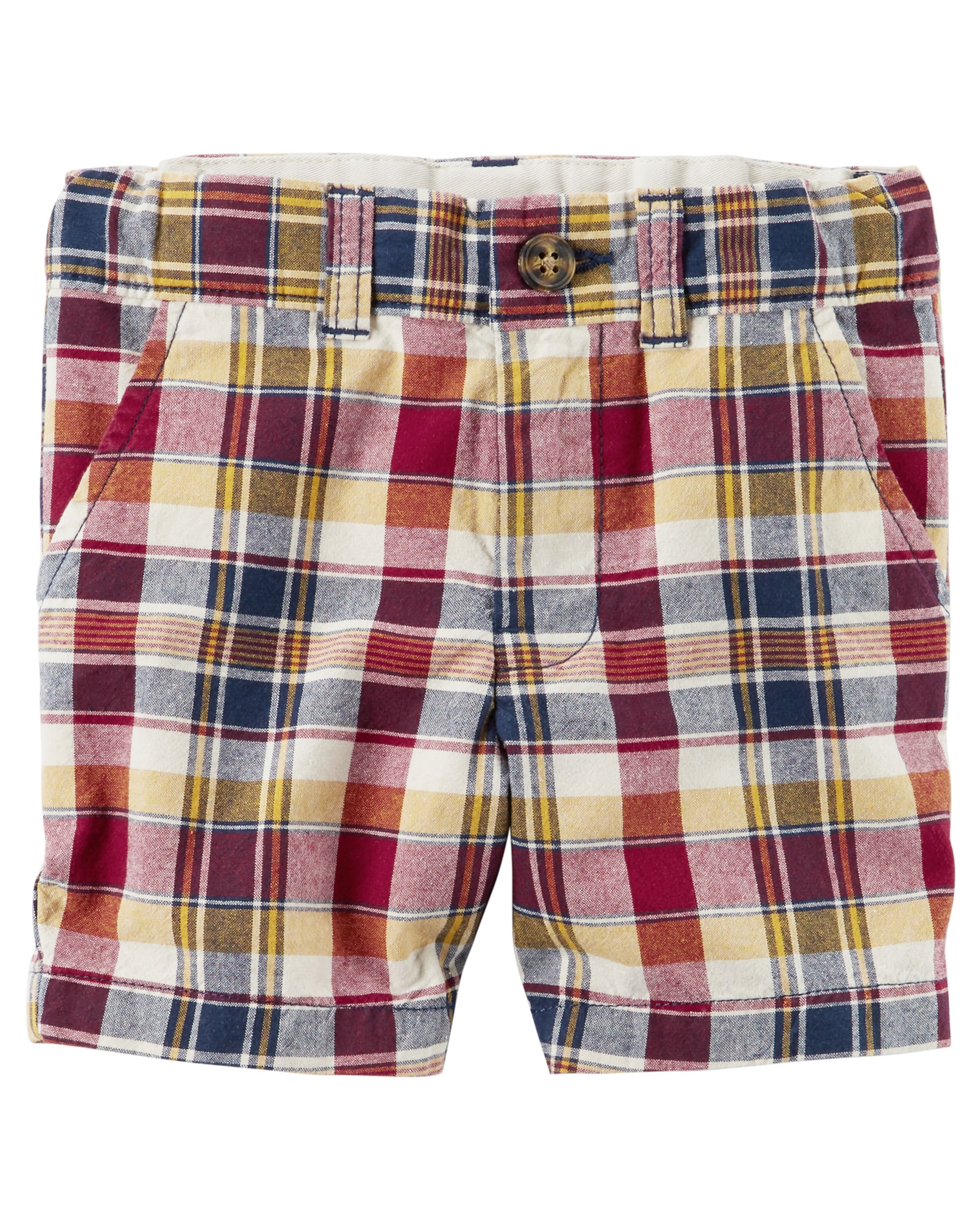 Carter's Baby Boys' Cotton Short- Plaid- 224g463-6 Months