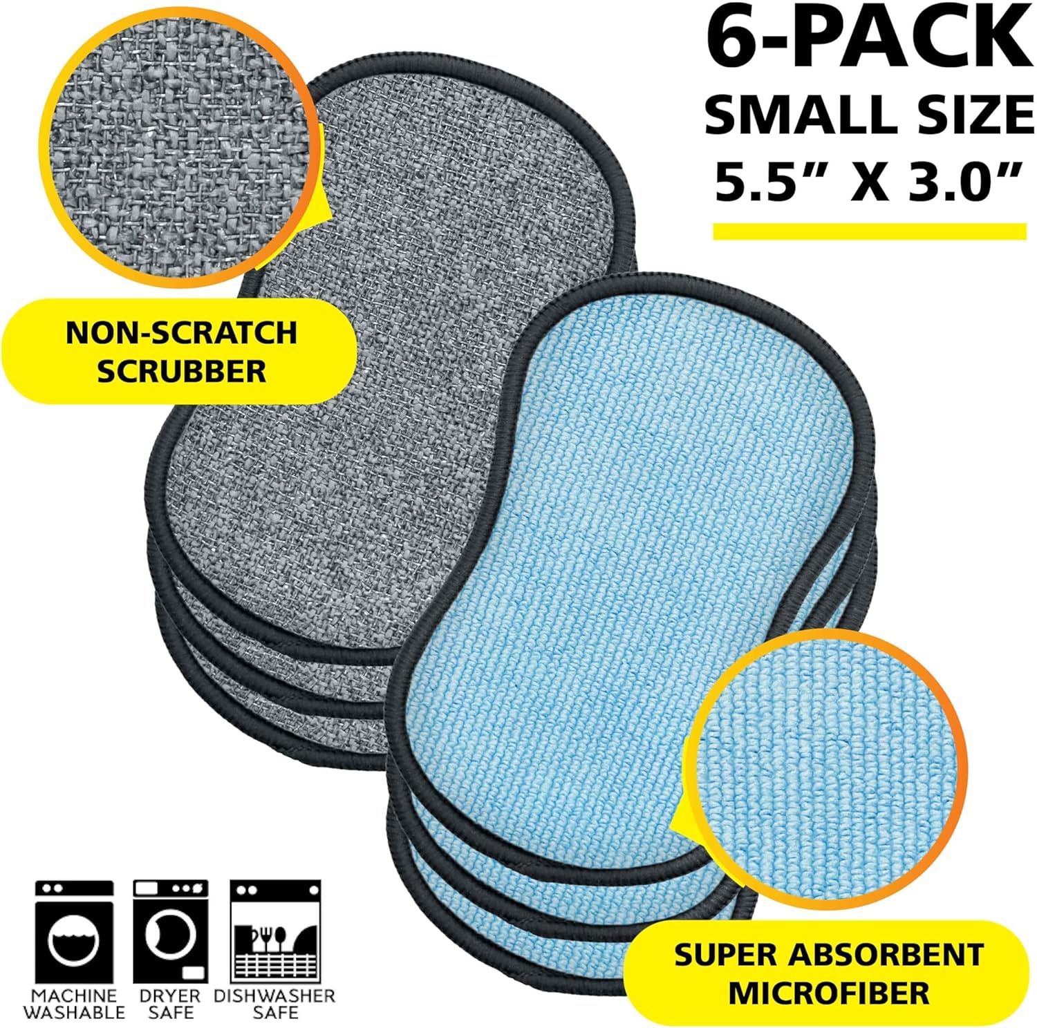 Original Scrub-N-Wipe Pad by Tuff-Scrub,Microfiber, Multi-Surface,