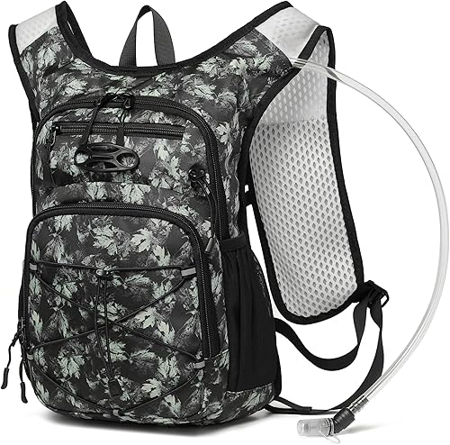 Miniatura 17 de Mochila de hidratación ligera Wotony con vejiga de agua de 2L O 3L para ciclismo, senderismo, rave - Mochila de agua para hombres y mujeres