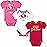 Gerber NFL Baby Girls 3 Pack Short Sleeve Bodysuit, Alternate 2, 18 Months US Team Color