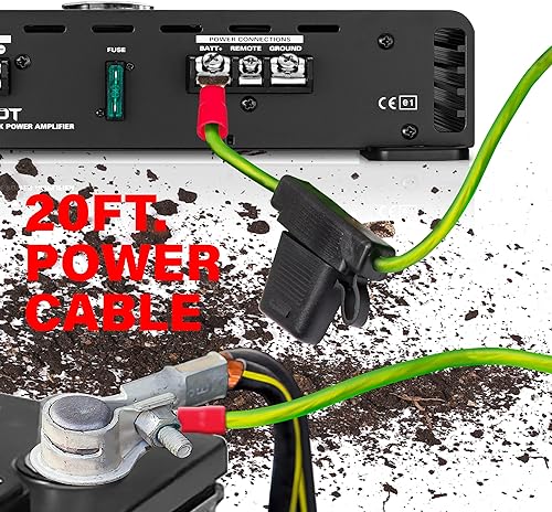Miniatura 5 de BOSS Audio Systems BP8K - Kit de cableado de instalación de amplificador de coche de calibre 8, un kit de cable de amplificador de coche te ayuda a