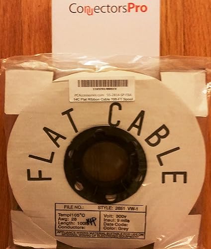 Miniatura 2 de Pc Accessories - Connectors Pro 14P 100' IDC - Cable de cinta plano plateado para conectores de paso de 0.1 pulgadas de 0.1 pulgadas, 14 cables, 14