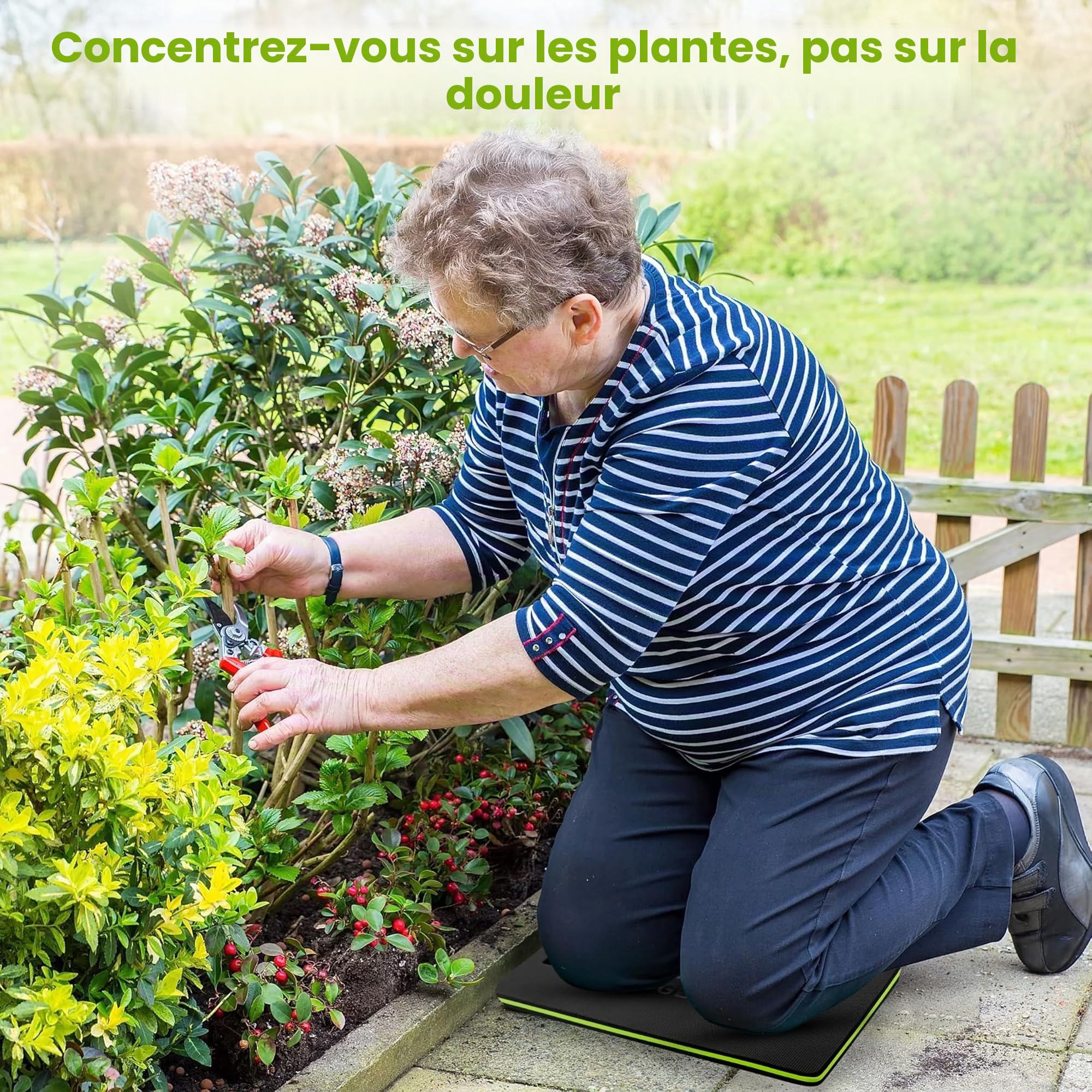 Coussin de jardin en mousse EVA haute densité épaisse et confortable. Peut être utilisé comme tapis d'agenouillement pour l'exercice, l'heure du bain, le yoga ou comme tapis de prière.