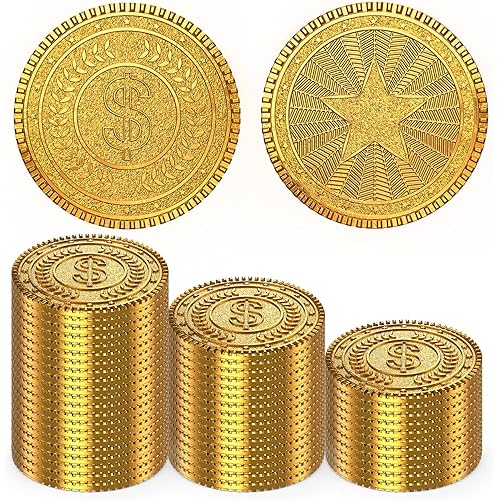 Byhoo 50 PCS Metal Gold Coins,DND Pirate Coins,Stress Relief Tool,with Velvet Drawstring Pouch for Board Games,Role Playing,Treasure Hunts,Pirate Adventure Themed Play Favor