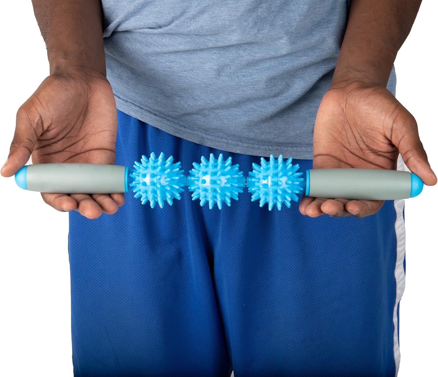 Mind Reader Roller, Cellulite Deep Tissue Massage Stick for Sore Muscles, Blue, 3