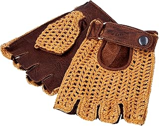 Gusti Maison - Guantes de cuero para hombre, talla L, color marrón