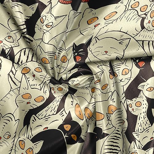 Vista 829 de Lunarable The Yard, tela azul real de The Yard, patrón de cerámica inspirado en el Medio Oriente estilo marroquí, estampado oriental, tela de satén