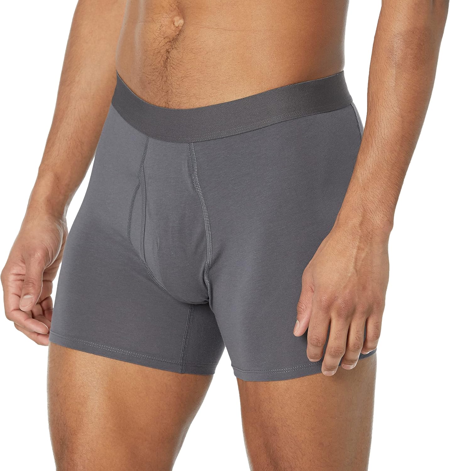 Amazon Essentials Men's Cotton Jersey Boxer Briefs (Available in Big & Tall), 5-Pack - Image 2