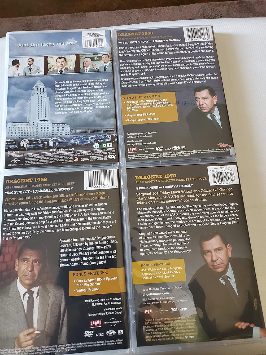 Dragnet: Complete 1960s Series Seasons 1-4 DVD Collection