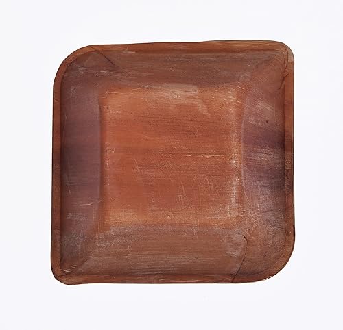 Miniatura 3 de Paquete de 100 platos llanos de hoja de palma cuadrada real de 6 pulgadas, compostable, desechable, resistente, ecológico, apto para microondas,