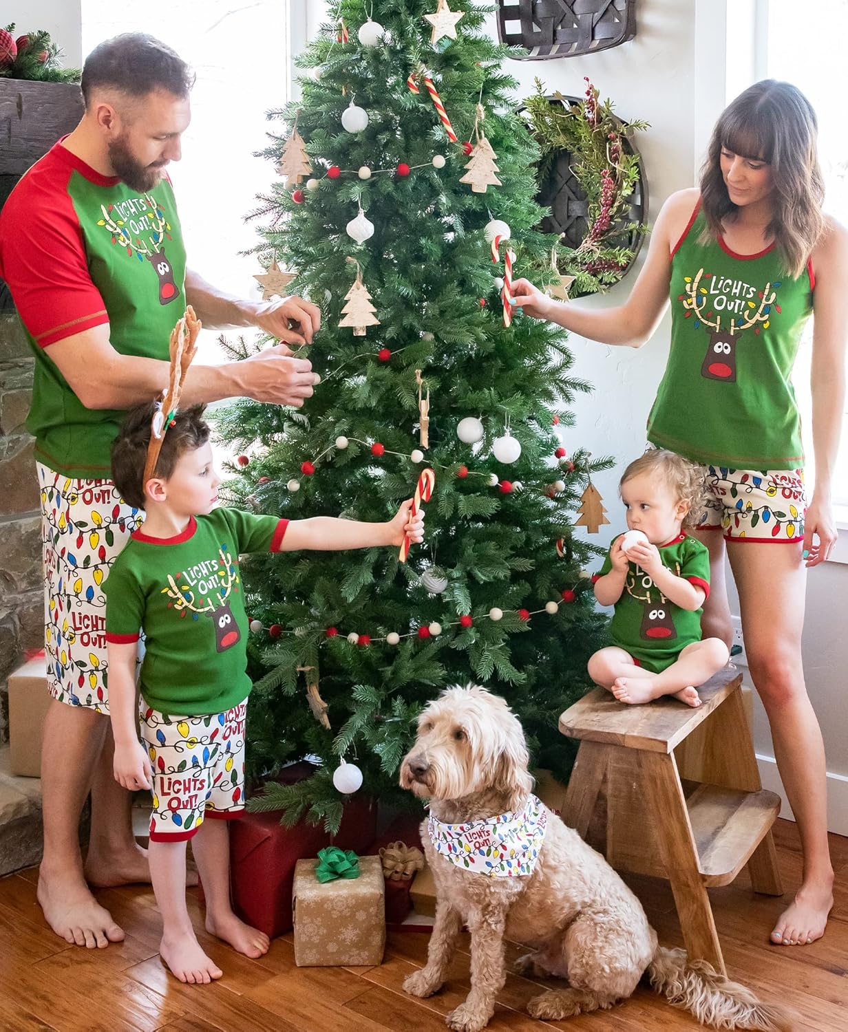 Lazy One Lights Out Matching Family Christmas Pajamas, Matching Christmas PJs for Family, Adult, Teen, Kid, and Baby Pajamas - Image 5