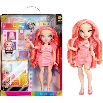 Rainbow High Fashion Doll - Pinkly Paige - Pink Fashion Doll in Fashionable Outfit - with Glasses and More than 10 Colorful