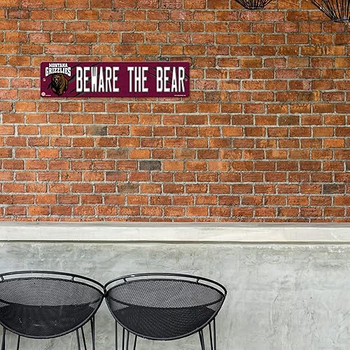 Miniatura 113 de Rico Industries Letrero de plástico de la NCAA de plástico de 4 x 16 pulgadas Color del