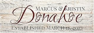 Personalized Printed Wood Family Name Sign With Established Date