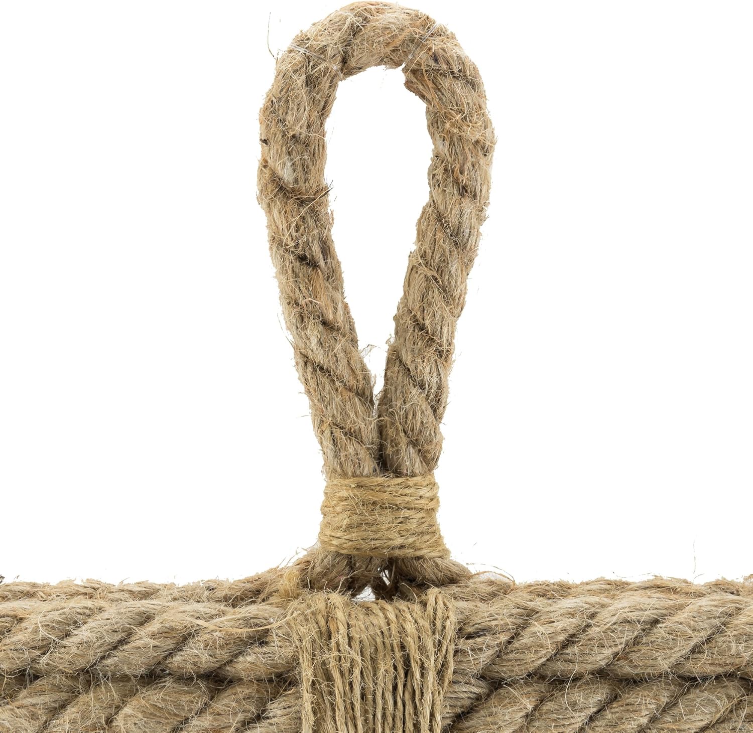 Stonebriar Small Square Rope Mirror for Wall, Light Weight, Rustic Decoration,Tan