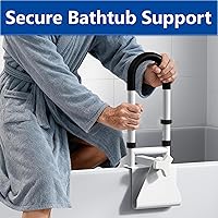 Vista 6 de Barandilla de seguridad ajustable para bañera: mango de barra de ducha para personas mayores, ancianos, discapacitados, se adapta a paredes