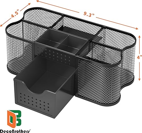 Miniatura 6 de DecoBros organizador de suministros de escritorio Negro Black, Silver