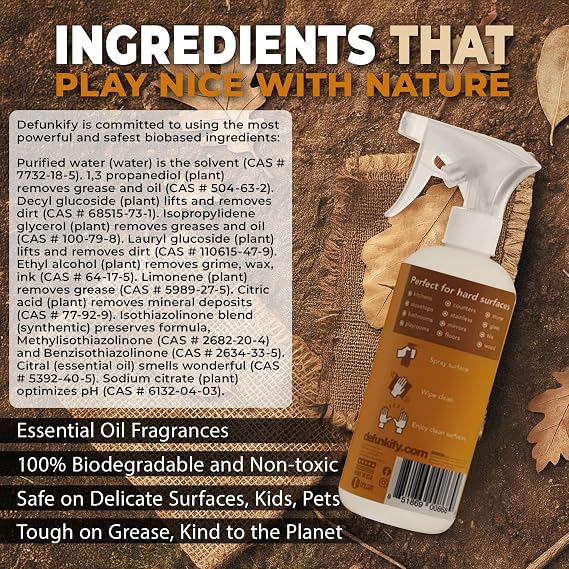 All Purpose Cleaner Spray, 32oz. 'Citrus' Essential Oil Multipurpose Cleaner Spray for Kitchen, Floor. ProvenSafeTM Bathroom Cleaner, Shower Cleaner. Multi-Surface Cleaning Spray Safe for Kids, Pets