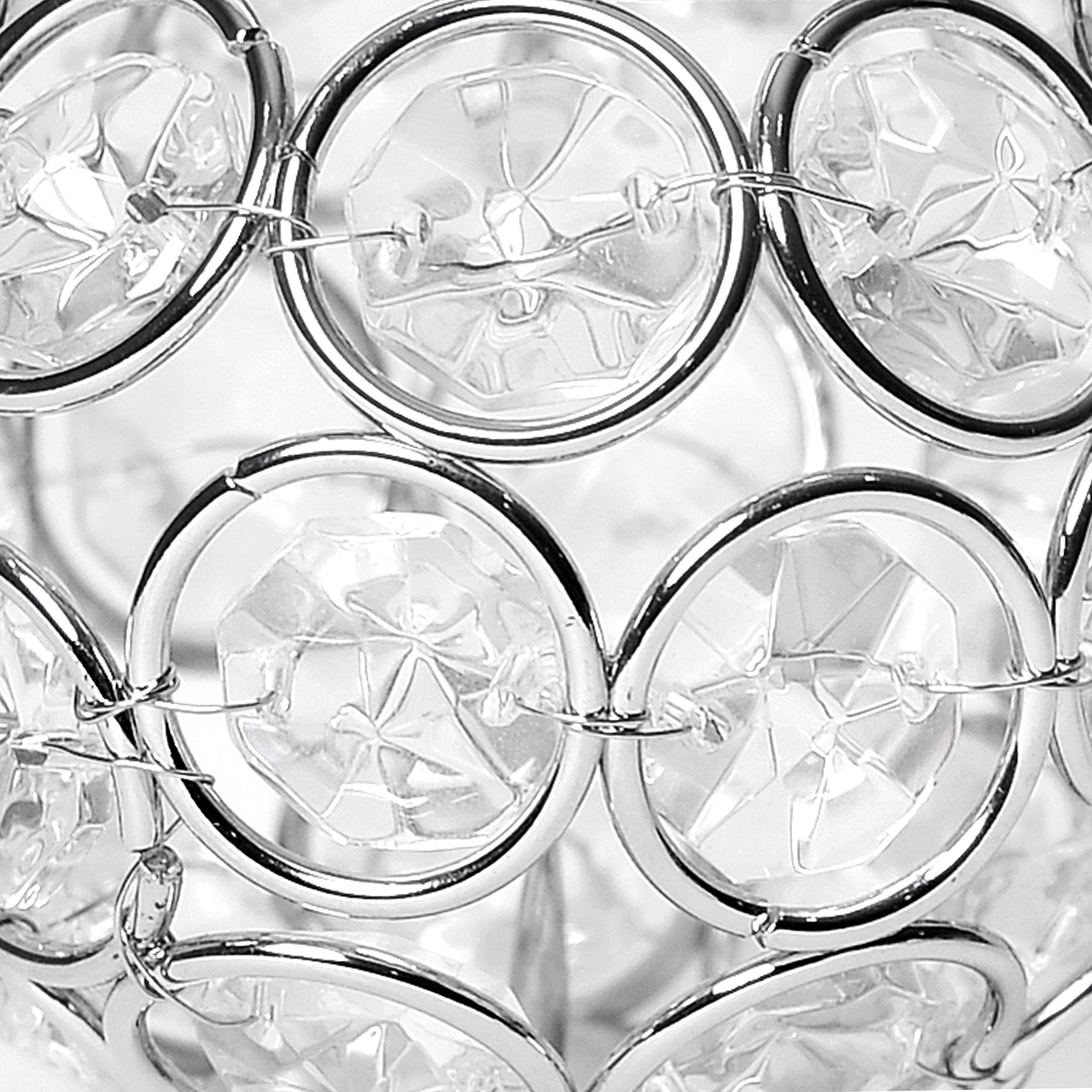 Elegant Designs Decorative Candleholder/Vase, Crystal, Chrome, 3.25 Inch - Image 3