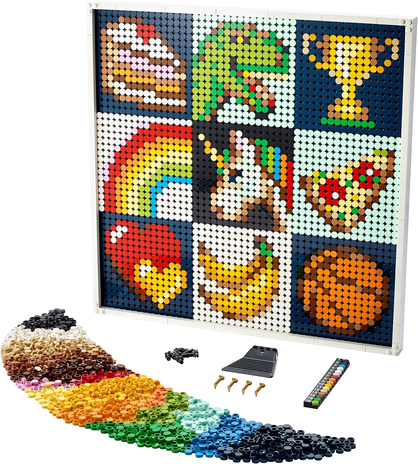 LEGO 21226 Art: Project – Create Together Set, Canvas Wall Décor, Collaborative Creative Activity, Xmas Gift Idea for Kids, Adults, Families, Mosaic Crafts Kit