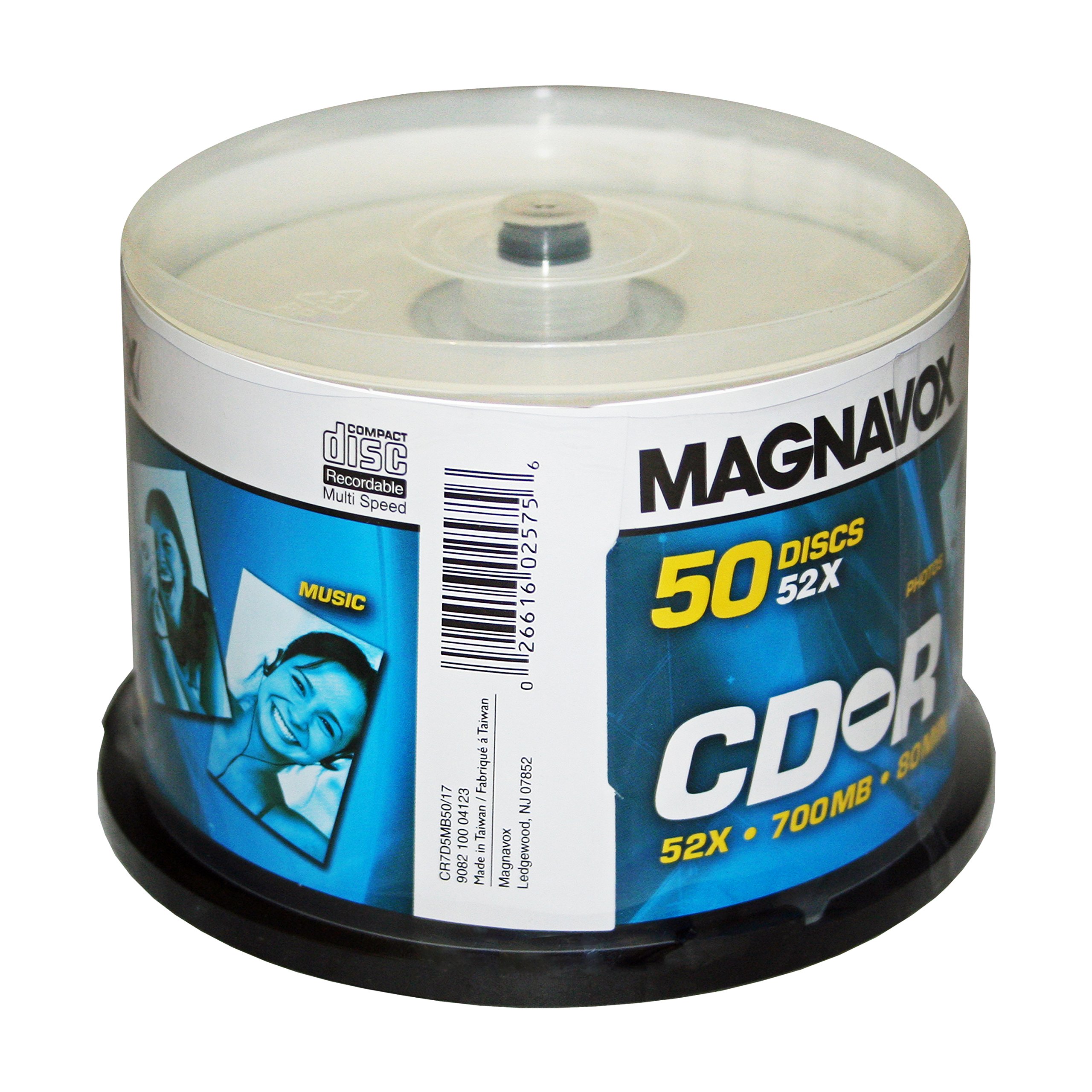 Amazon.com: Magnavox CD-R 52x 50 pack Spindle Cake Box : Electronics