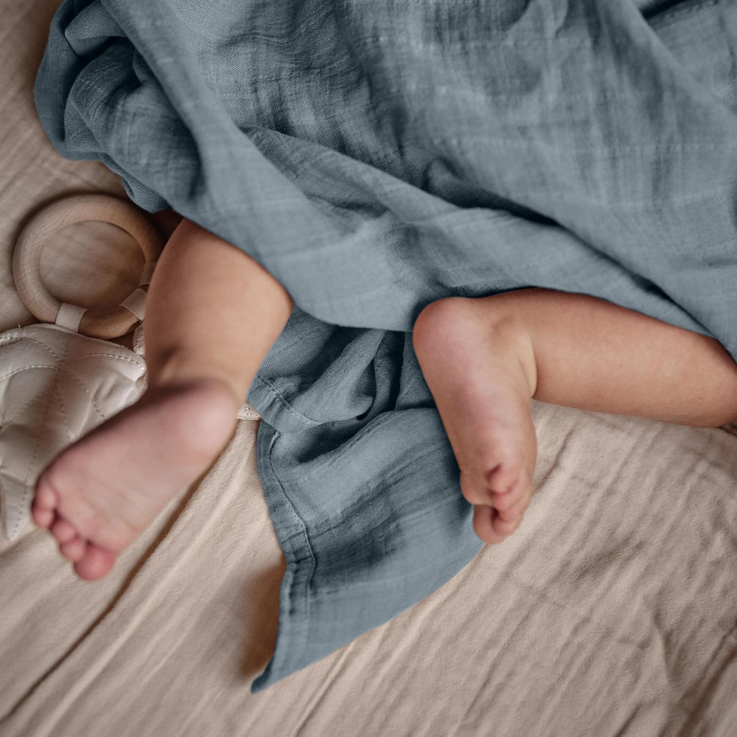 Swaddle - 100% Organic Cotton - Muslin Swaddle Blankets for Newborn, 47" x 47" (Tradewins) - Image 9