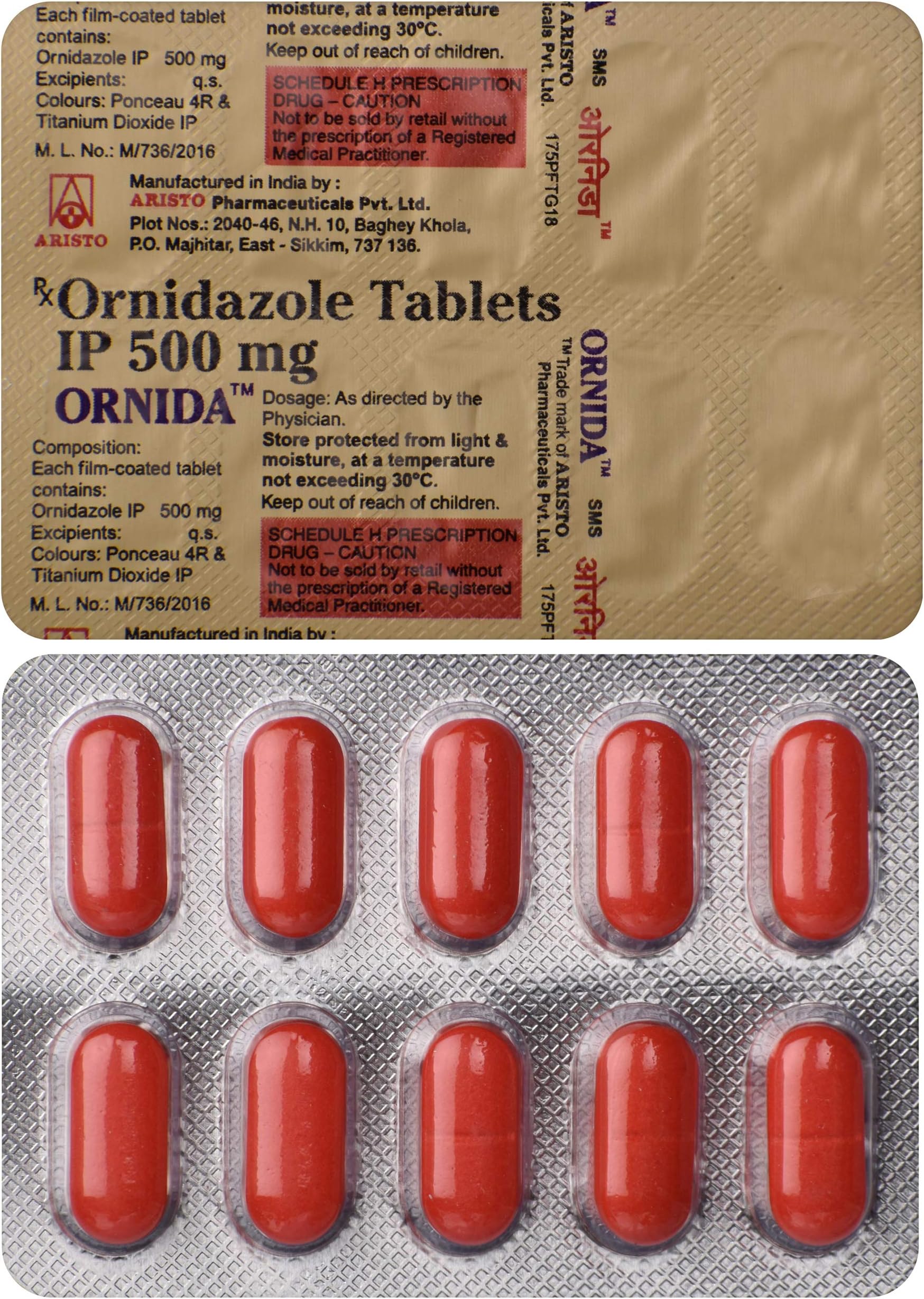 Ornida - Strip of 10 Tablets