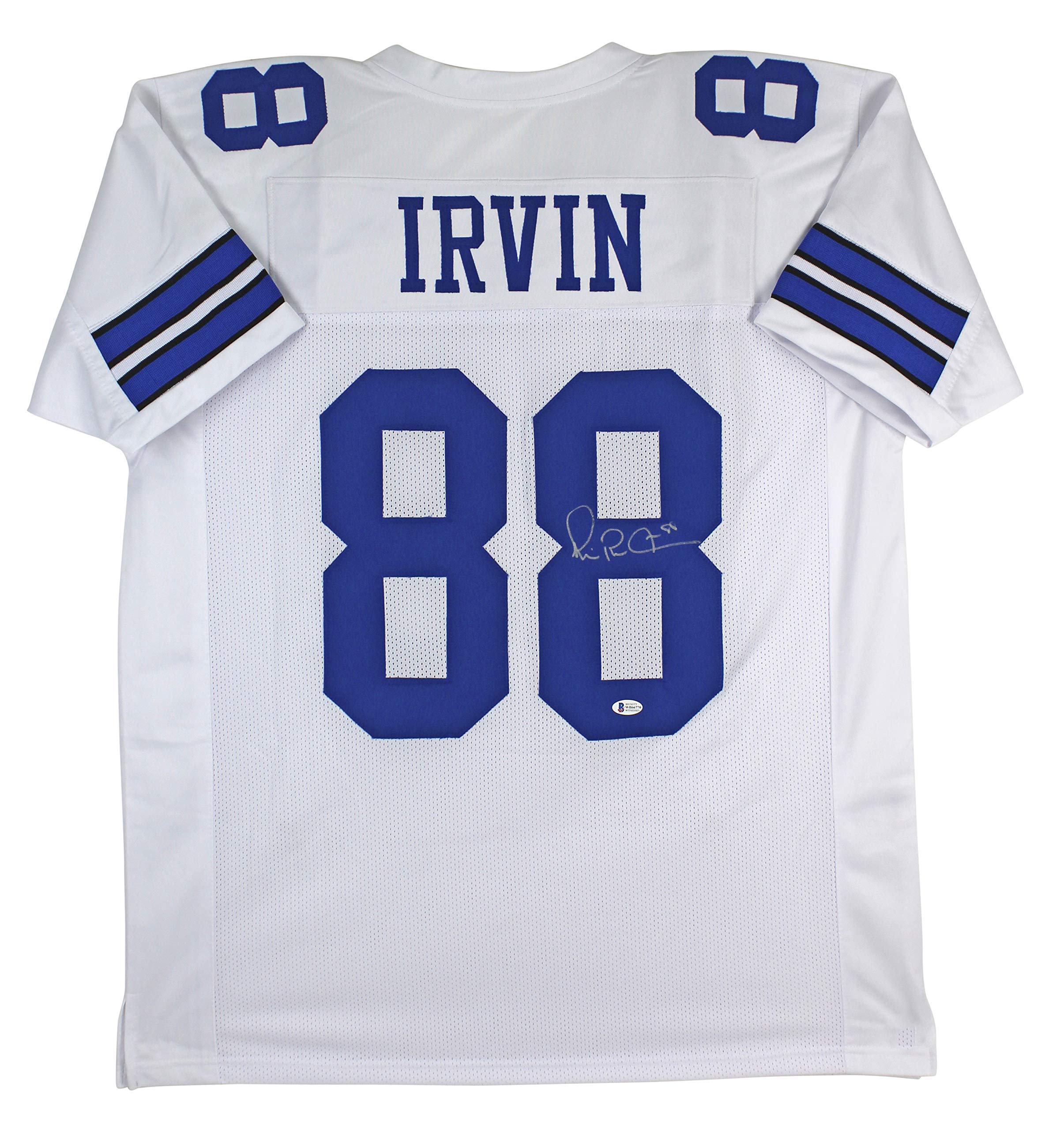 Michael Irvin Authentic Signed White Pro Style Jersey Autographed BAS Witnessed