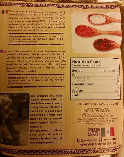 Miniatura 2 de Gran Mitla Sal de gusano 1Kilogramo Bolsa 220libras