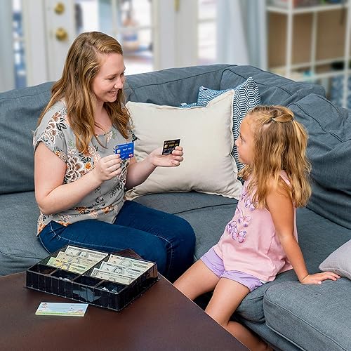 Miniatura 6 de Juego de dinero de juego para niños, efectivo falso – Se ve real, la mejor moneda de juguete para divertirse y aprender – El kit incluye: facturas,