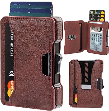 Airzoo Wallet for Men, RFID Blocking Slim Mens Wallet with Money Clip
