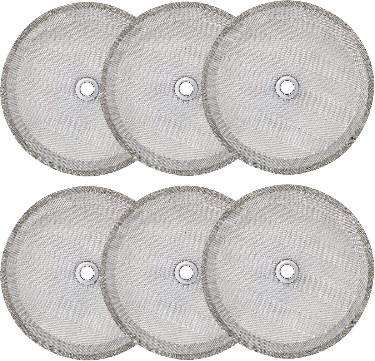 6 Pieces French Press Filters Screen, 4 Inch Stainless Steel Mesh Screen and Replacement Parts for French Press Coffee Maker 1000 ml, 34 Oz, 8 Cup