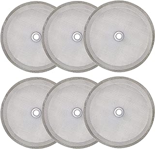 6 Pieces French Press Filters Screen, 4 Inch Stainless Steel Mesh Screen and Replacement Parts for French Press Coffee Maker 1000 ml, 34 Oz, 8 Cup